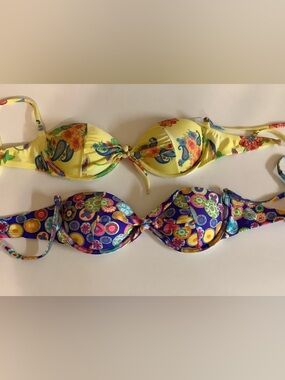 Recco Size Small Brazilian Underwire/Push Up Bikini Tops Bundle of 2. New
